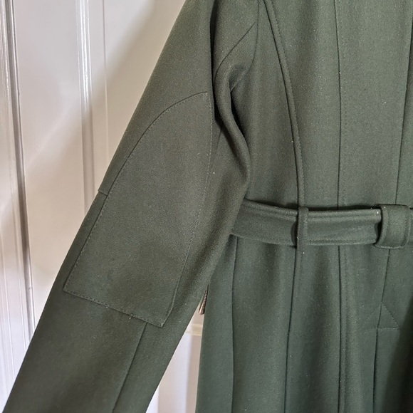 DKNY wool trench pea coat - hunter green - Picture 7 of 15